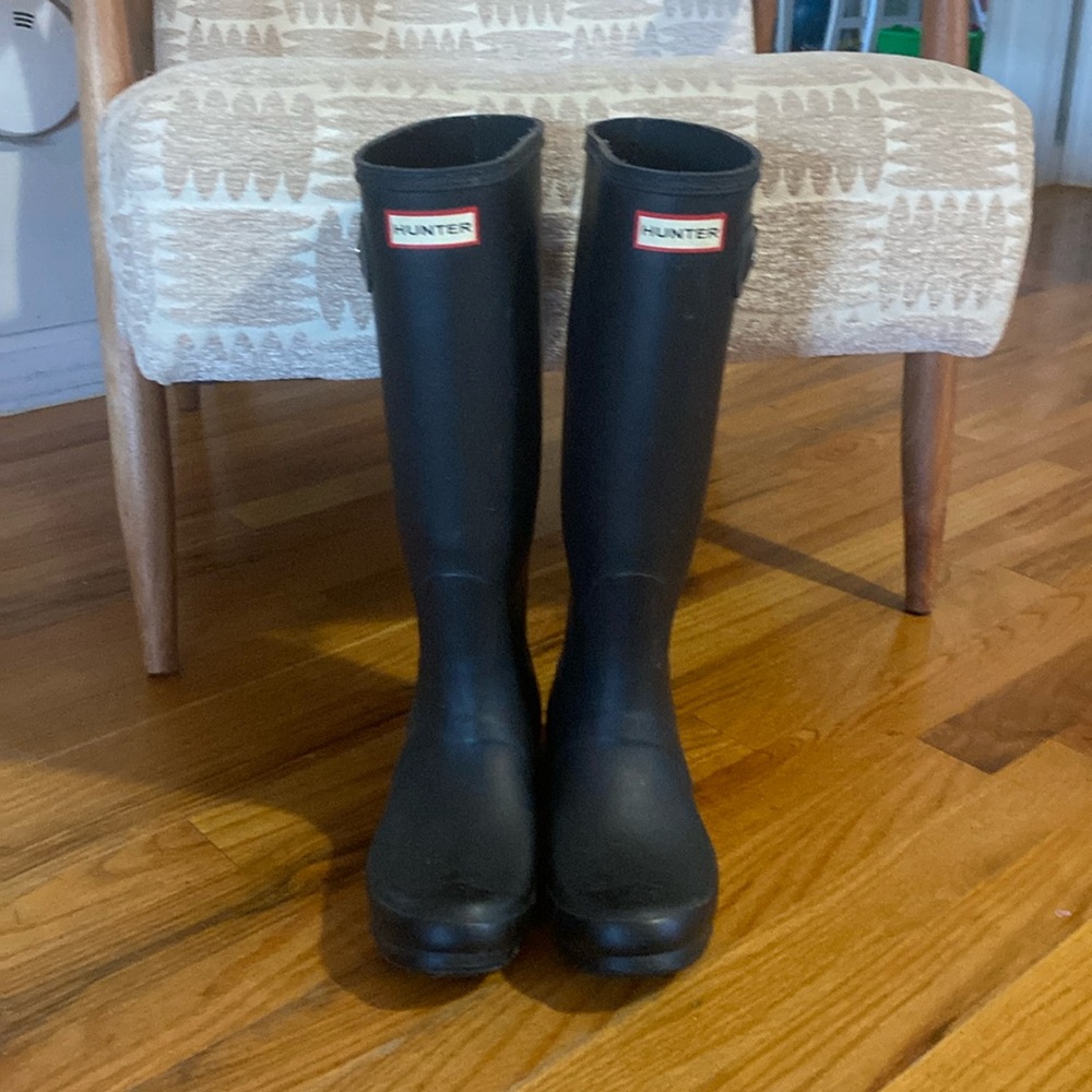 Hunter Black Tall Waterproof Rain Boots